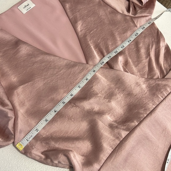 Wilfred Aritzia Lune Wrap Dress in Mauve Mousse Pink Sz Large - Picture 6 of 12